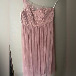 Plus Size One Shoulder Mauve/Pink Prom or Bridesmaid dress Size 24